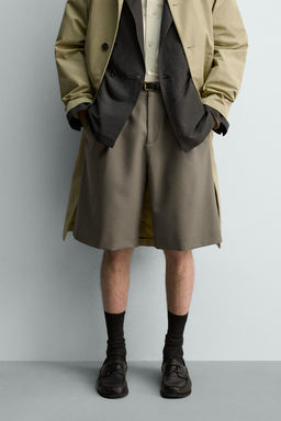 BERMUDA 100% LANA PLIEGUES LIMITED EDITION / Verde medio - Zara фото 2