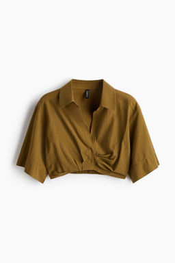 Camisa estampada corta - H&m фото 2