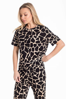 Пижама М325021чб черный/бежевый - Елена фото 3