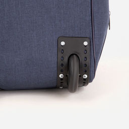 Сумка дорожная на колёсах, отдел на молнии, с увеличением, наружный карман, цвет синий - Simaland фото 5