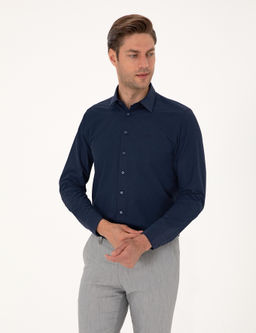 Lacivert Slim Fit Uzun Kollu Basic G_mlek - Pierre cardin фото 3