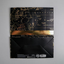 Цена за 2 шт. Пакет подарочный ламинированный, упаковка, Gold present, ML 23 х 27 х 11.5 см