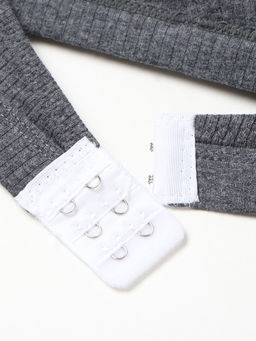 Комплект нижнего белья женский (топ, трусы) Collorista, тёмно-серый, размер 44-46