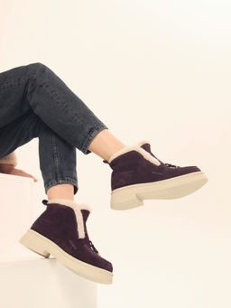 Ботинки EDART 307.florida be.сливовая замша/мех - Ed'art фото 10