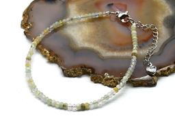 Браслет из граната зеленого рондель гр.3*2мм, 18см - Радуга камня фото 3