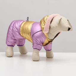 Комбинезон Блик с утяжкой, размер 10 (ДС 25 см, ОГ 34 см, ОШ 24 см), золото-лавандовый