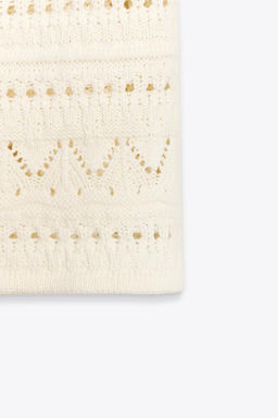POINTELLE KNIT HALTER MINI DRESS - Zara фото 7