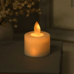 Свеча светодиодная подвижный фитиль 2,5 см / 223-sv /уп 24/960/ (Бежевый)