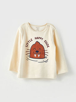 Bisiklet Yaka Uzun Kollu Bask?l? Kadife Erkek Bebek Pijama Tak?m? - Waikiki фото 2