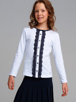 22227241 Фуфайка для девочек (футболка с длинным рукавом)