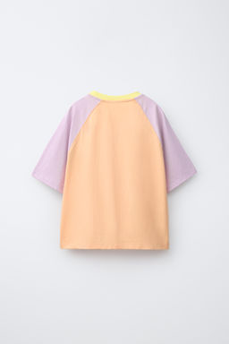CAMISETA MANGA RANGL?N COLOR BLOCK / Naranjas - Zara фото 2