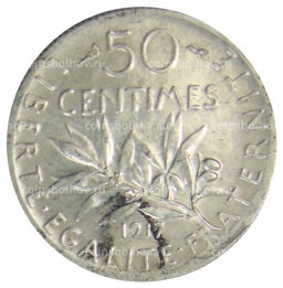 50 сантимов 1917 года Франция