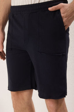 TRENDYOL MAN Lacivert Regular/Normal Kesim Dikis Detayl? Cepli Kal?n Sort TMNSS25SR00052 - Trendyolmilla фото 3