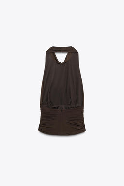 DRAPED HALTER TOP - Zara фото 17
