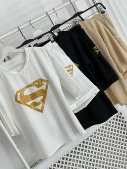 Костюм Size Plus футболка и шорты S белый K36