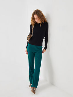 Beli Lastikli Dokulu Kad?n Triko Pantolon