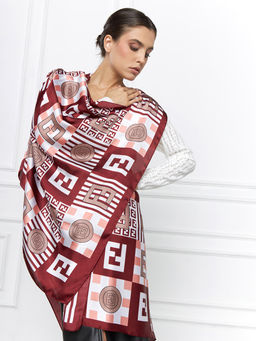 Большой, мягкий, тонкий и очень нежный двусторонний палантин с рисунком - Tantino фото 2