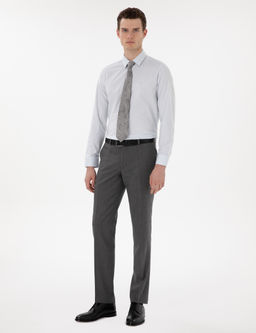 A__k Mavi Slim Fit Uzun Kollu Basic G_mlek