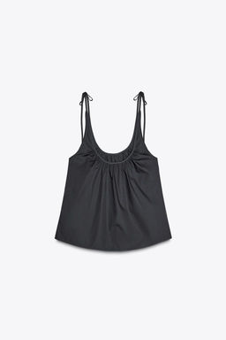DRAPED POPLIN TOP - Zara фото 7