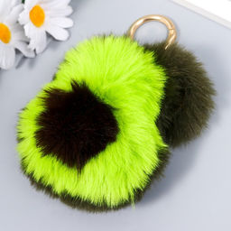 Брелок для ключей на кольце на карабине Пушистик. Авокадо, на сумку, рюкзак, 8?9 см - Simaland фото 2