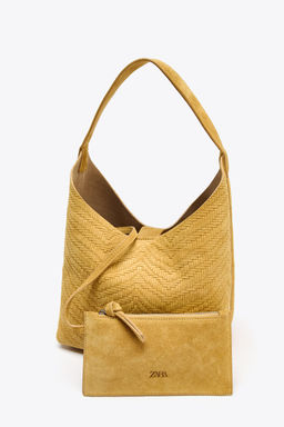 BRAIDED SPLIT SUEDE BAG - Zara фото 6
