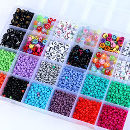 Набор для создания украшений, 24 вида бусин