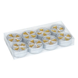 Свеча 8 штук набор Мозаика / A-8512 /уп 96/192/глиттер