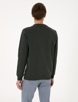 Koyu Ye_il 2 _plik Regular Fit Bisiklet Yaka Basic Sweatshirt - Pierre cardin фото 5