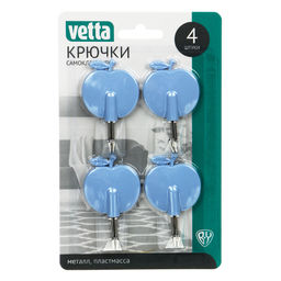 Набор крючков самоклеющихся на блистере 4 шт. WF-005, 440-037