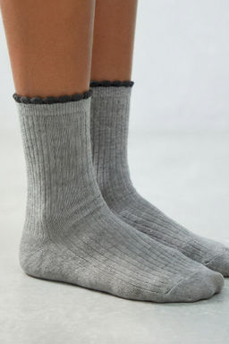 PACK OF TWO DOUBLE-EFFECT LONG SOCKS - Zara фото 7
