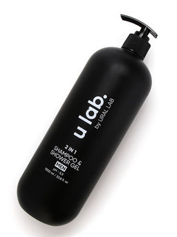 Гель для душа и шампунь мужской 2 в 1, 1000 мл, ULAB