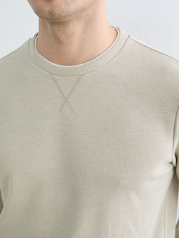 Bisiklet Yaka Erkek Sweatshirt