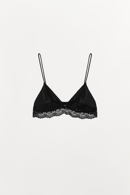 BRALETTE TRIANGULAR ENCAJE / Negro - Zara фото 3