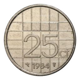 25 центов 1984 года Нидерланды