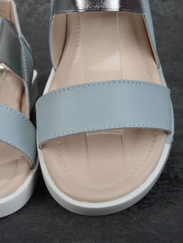 08-PED77-4 BLUE/GRAY Босоножки женские (натуральная кожа) - No name фото 14