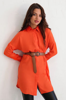 Базовая удлинённая рубашка свободного силуэта - Martichelli фото 30