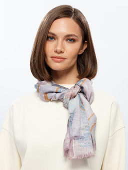 Палантин жен. шерсть+шелк+люр 70х180 S55-8260-05