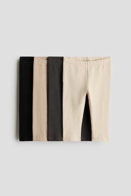 Pack de 4 leggings en punto de algod?n