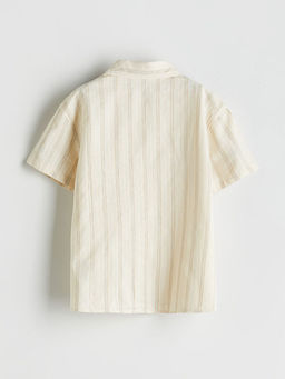 ?izgili Keten Kar???ml? Erkek ?ocuk G?mlek