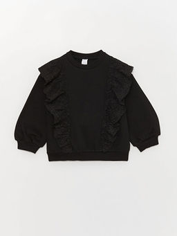 Bisiklet Yaka K?z Bebek Sweatshirt