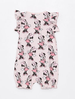 Bisiklet Yaka K?sa Kollu Minnie Mouse Bask?l? K?z Bebek Tulum 2li - Waikiki фото 3