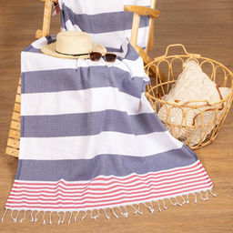 Пештемаль для пляжа, бани, сауны Фортуна 100х180 см, синий