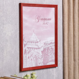 Фоторамка сосна с20 красный 30х42 см (пластиковый экран)