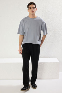 TRENDYOL MAN Gri Oversize/Genis Kesim Meyve S?rt Bask?l? %100 Pamuk T-Shirt TMNSS25TS00052 - Trendyolmilla фото 7