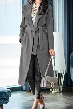 Пальто, серое