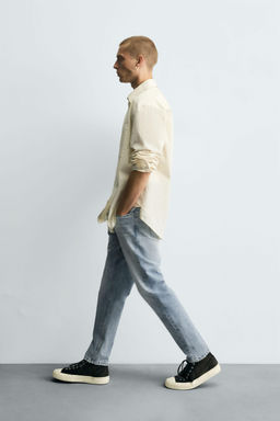SLIM FIT CROPPED JEANS - Zara фото 6