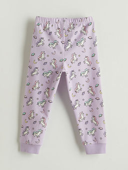 Beli Lastikli Bask?l? K?z ?ocuk Pijama Alt