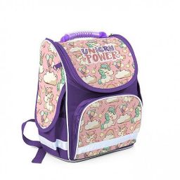 Рюкзак SchoolФОРМАТ BASIC "Единорожки" (РЮКЖК-ЕД, 194926) 38*28*16см, эргономичная спинка