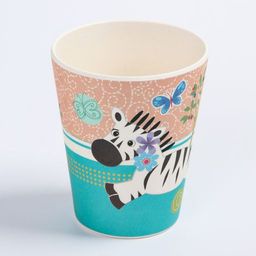 Набор детской бамбуковой посуды Зебра, тарелка, миска, стакан, приборы, 5 предметов - Simaland фото 7