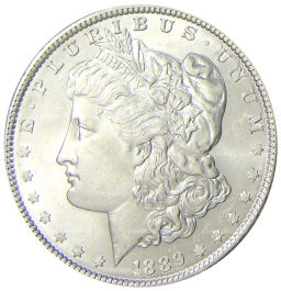 Монета 1 доллар 1889 года США Доллар Моргана